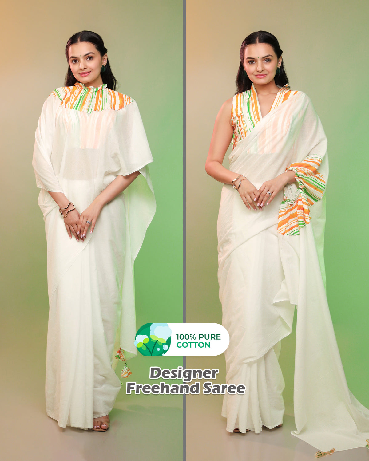 Tricoluxe - Freehand Saree For The Bold Generation Of Change Makers