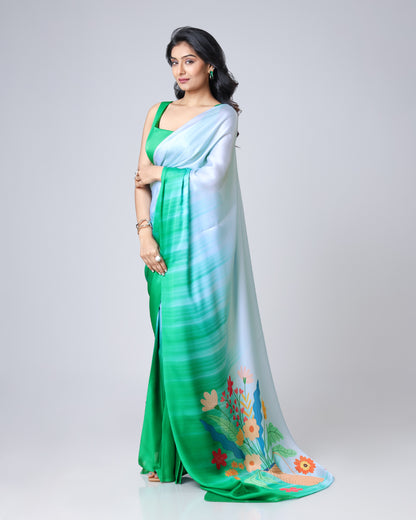 Florombre - Exclusive Floral Ombre Saree