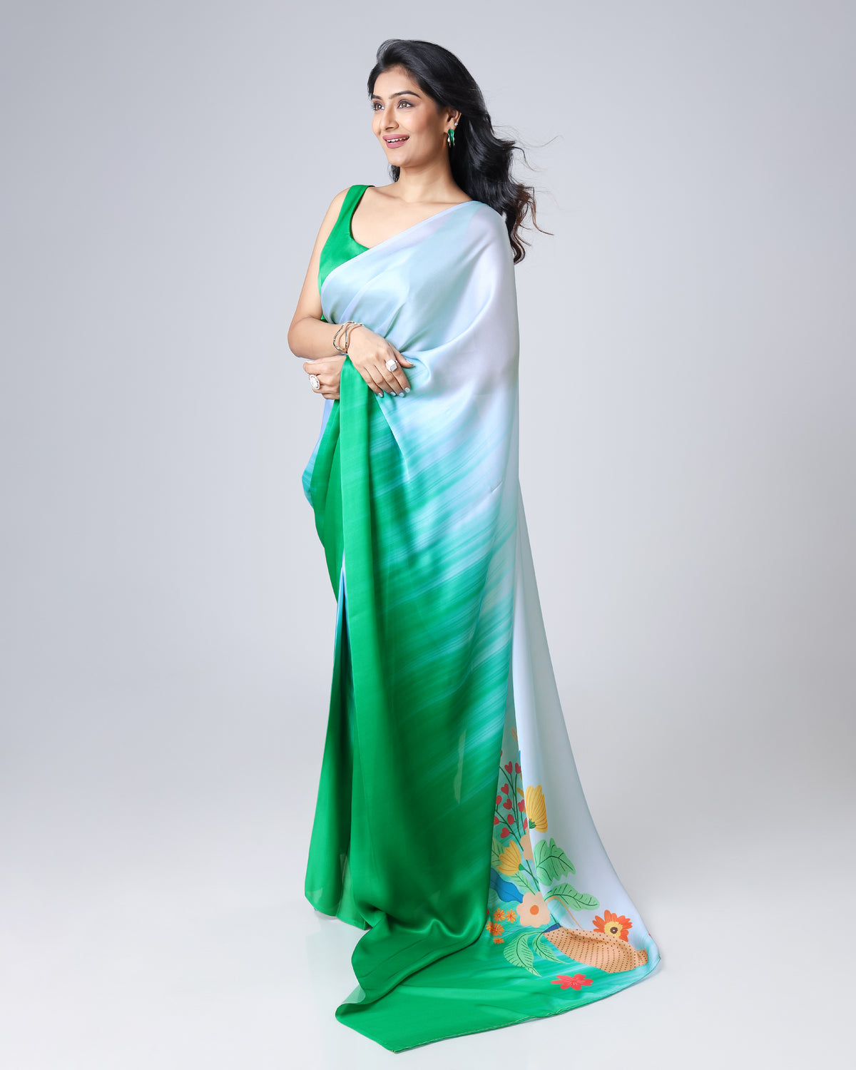 Florombre - Exclusive Floral Ombre Saree
