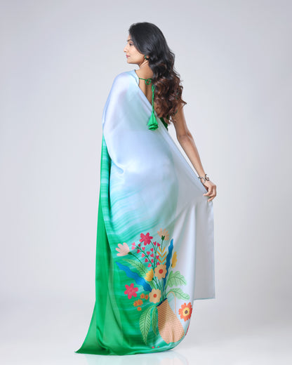 Florombre - Exclusive Floral Ombre Saree