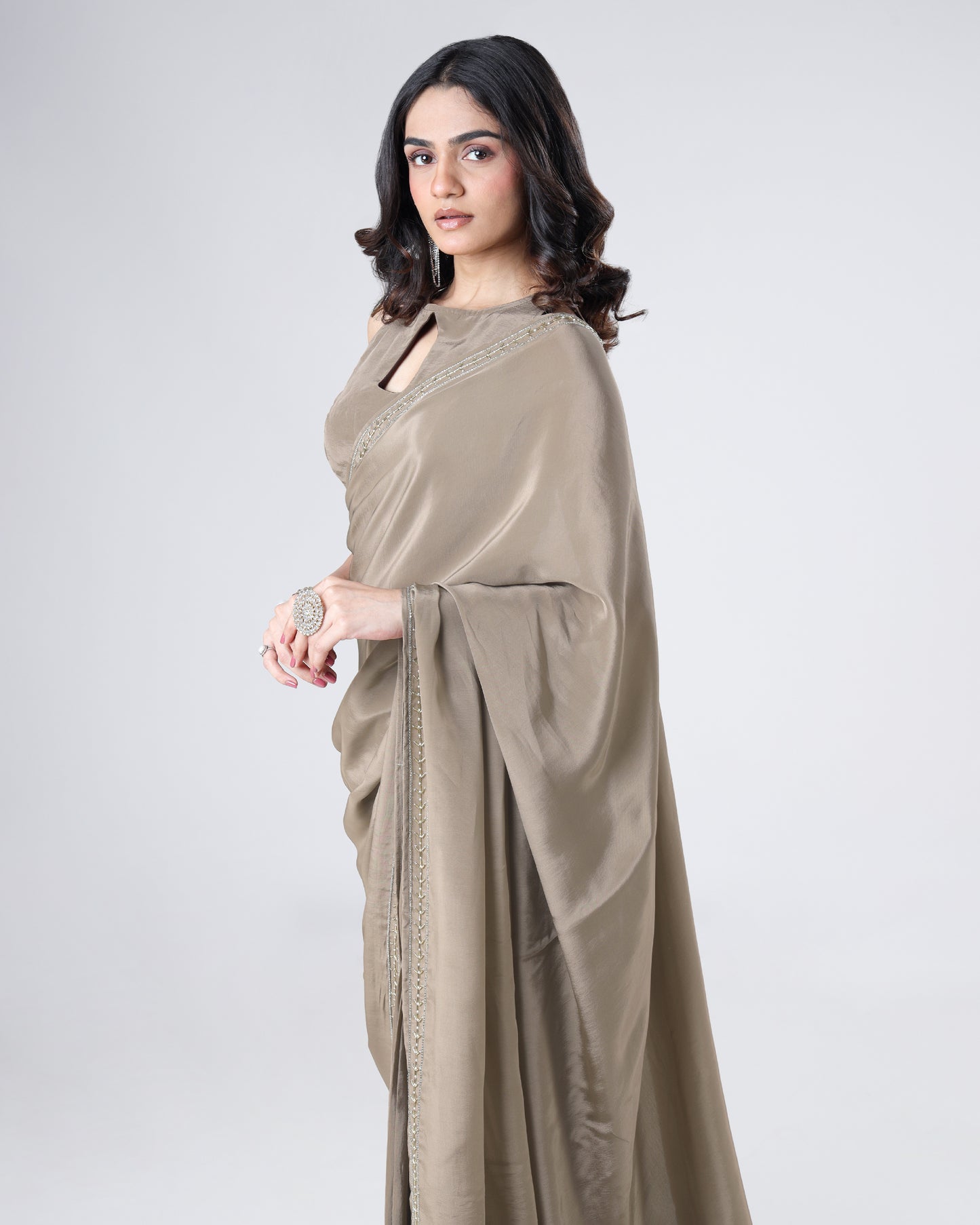 Handcrafted Natural Crepe Saree For Moments That Last Forever