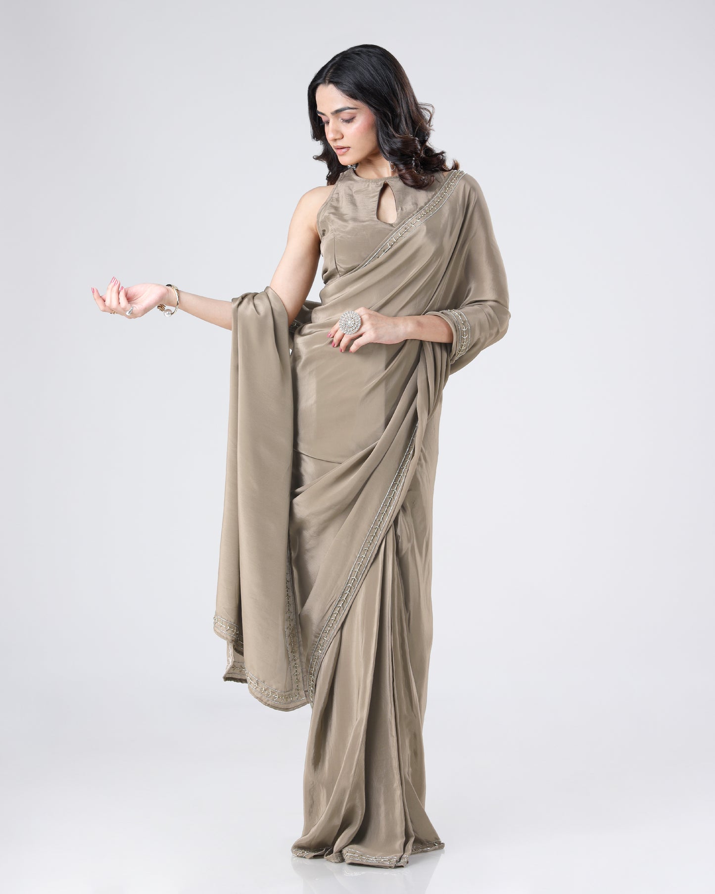 Handcrafted Natural Crepe Saree For Moments That Last Forever