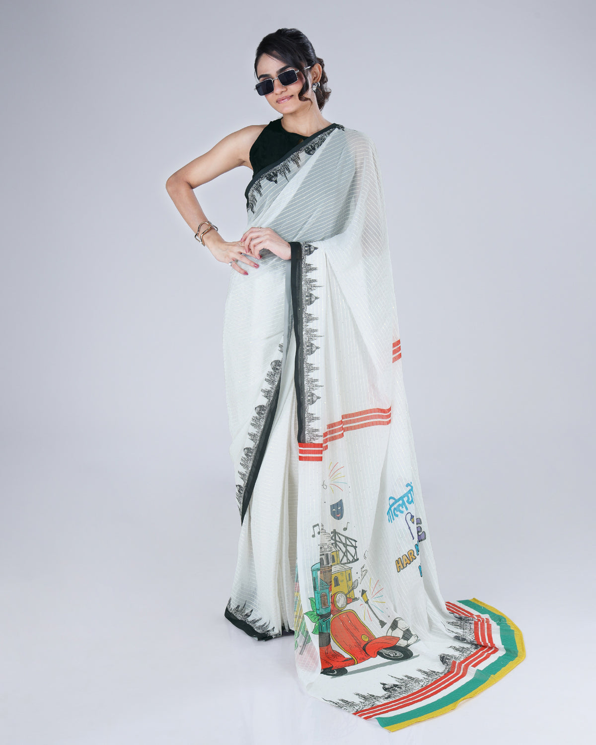 Typograph Saree – Perfect For Reel Making, Trendsetter 2026 Designer Look