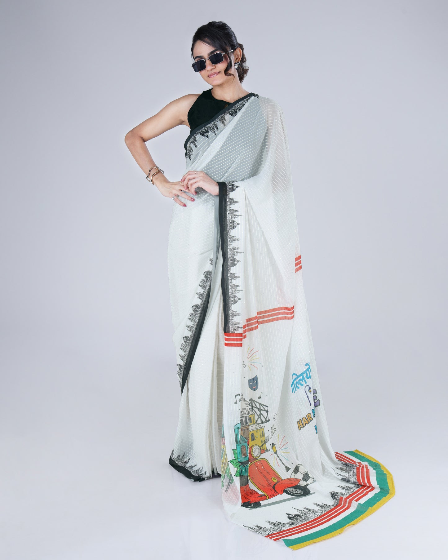 Typograph Saree – Perfect For Reel Making, Trendsetter 2026 Designer Look