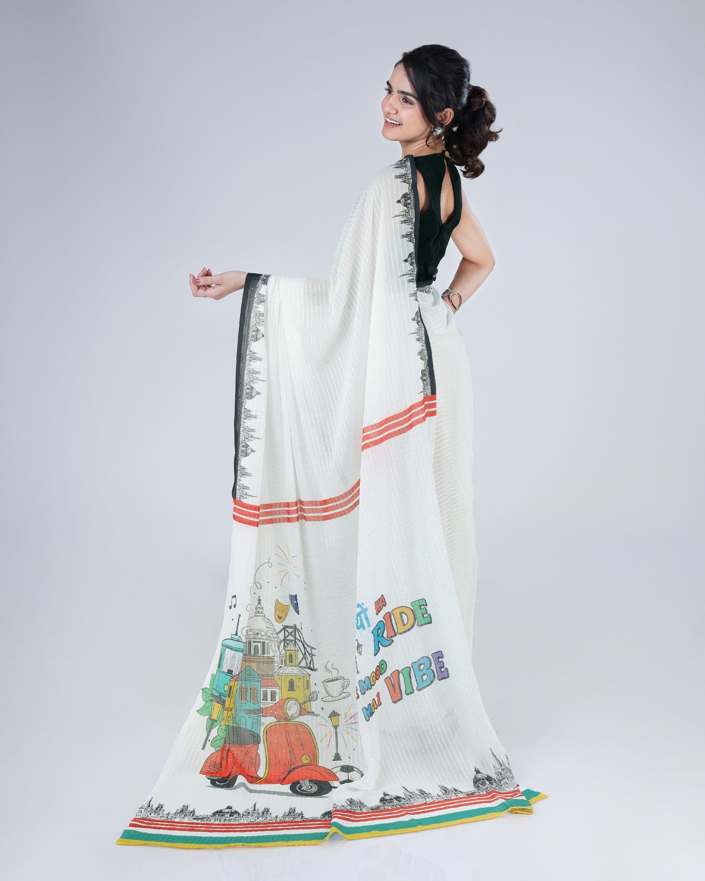 Typograph Saree – Perfect For Reel Making, Trendsetter 2026 Designer Look