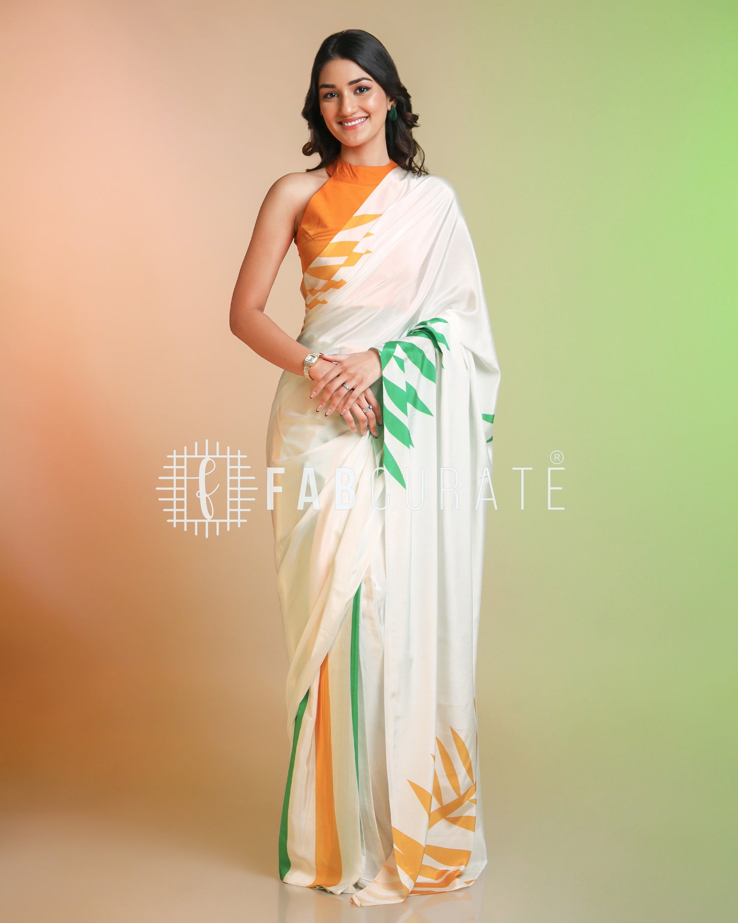 Desh Ki Shaan Tri-Color Saree - Republic Day Special Wear