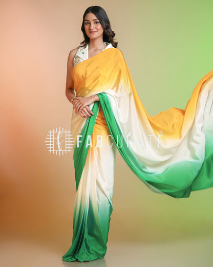 Republic Day Bestseller Love for India Tri-Color Saree