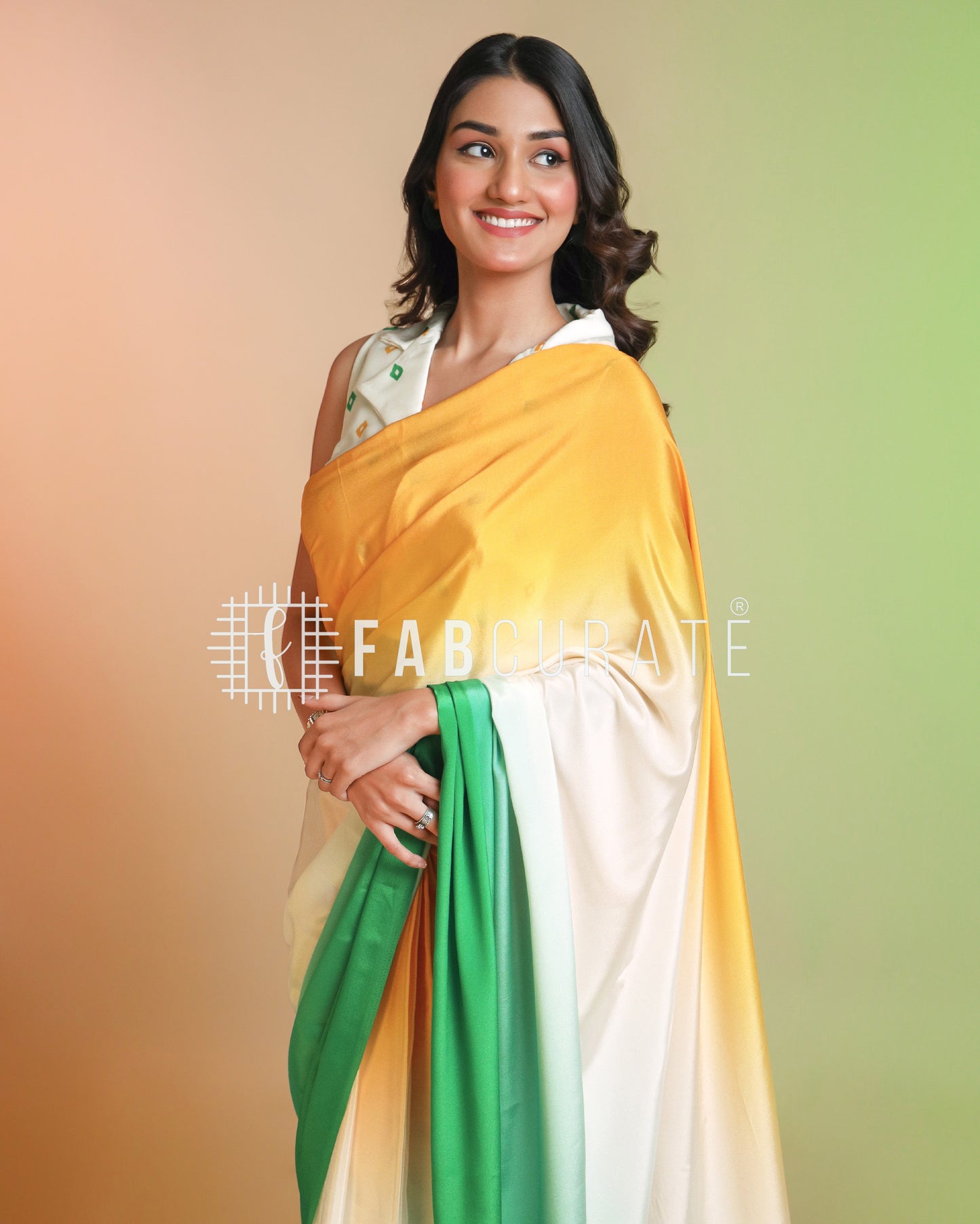 Republic Day Bestseller Love for India Tri-Color Saree