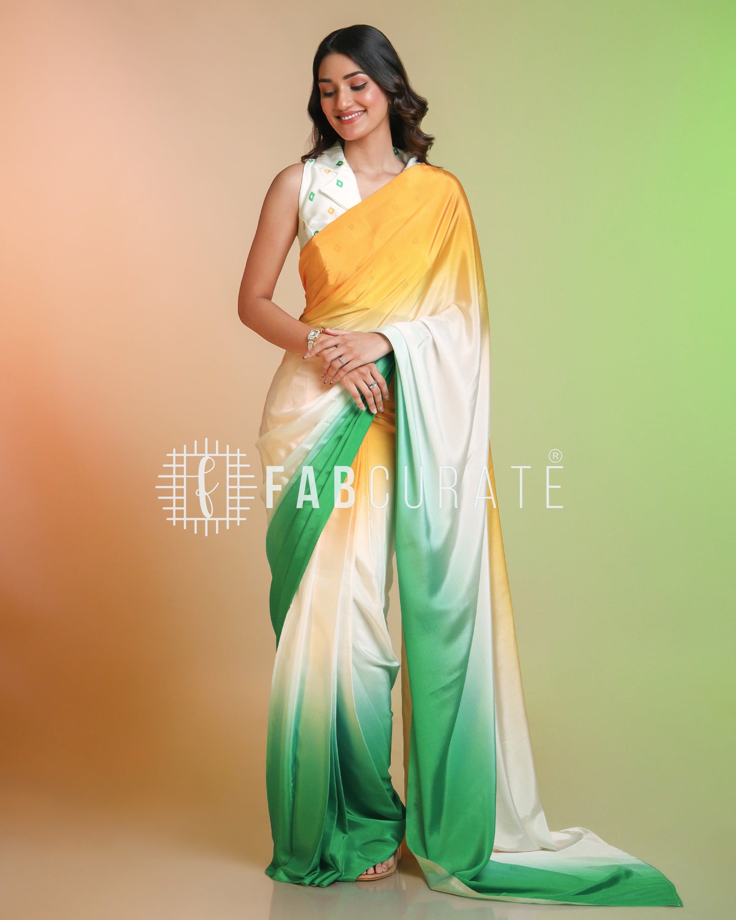 Republic Day Bestseller Love for India Tri-Color Saree