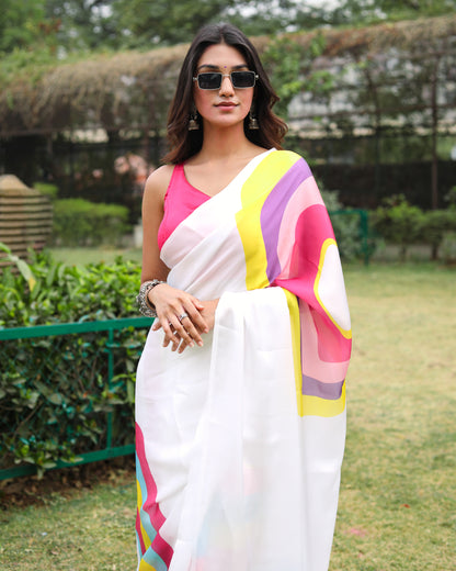 Most Liked Colorful Saree for Holi Reels