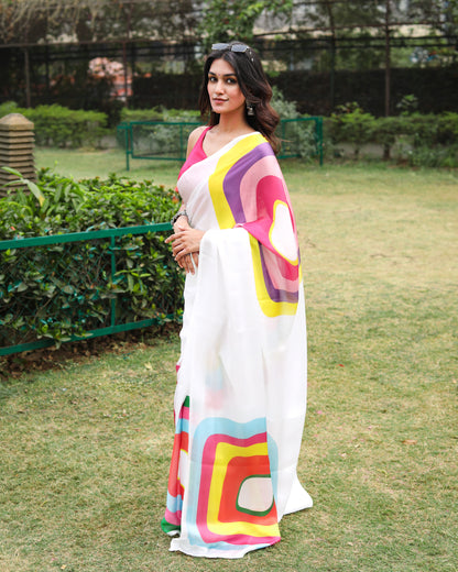 Most Liked Colorful Saree for Holi Reels