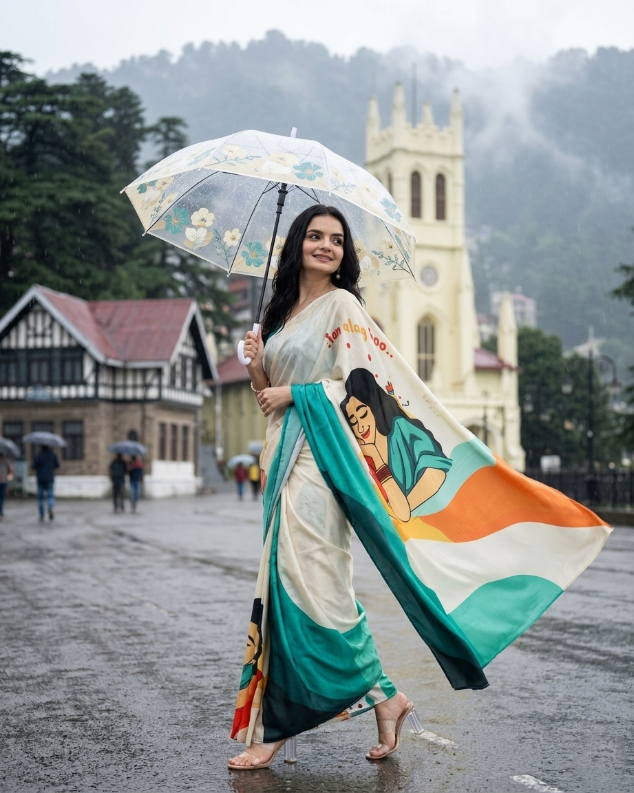 Trendy Illustrated Saree for Modern Ethnic Styling💫