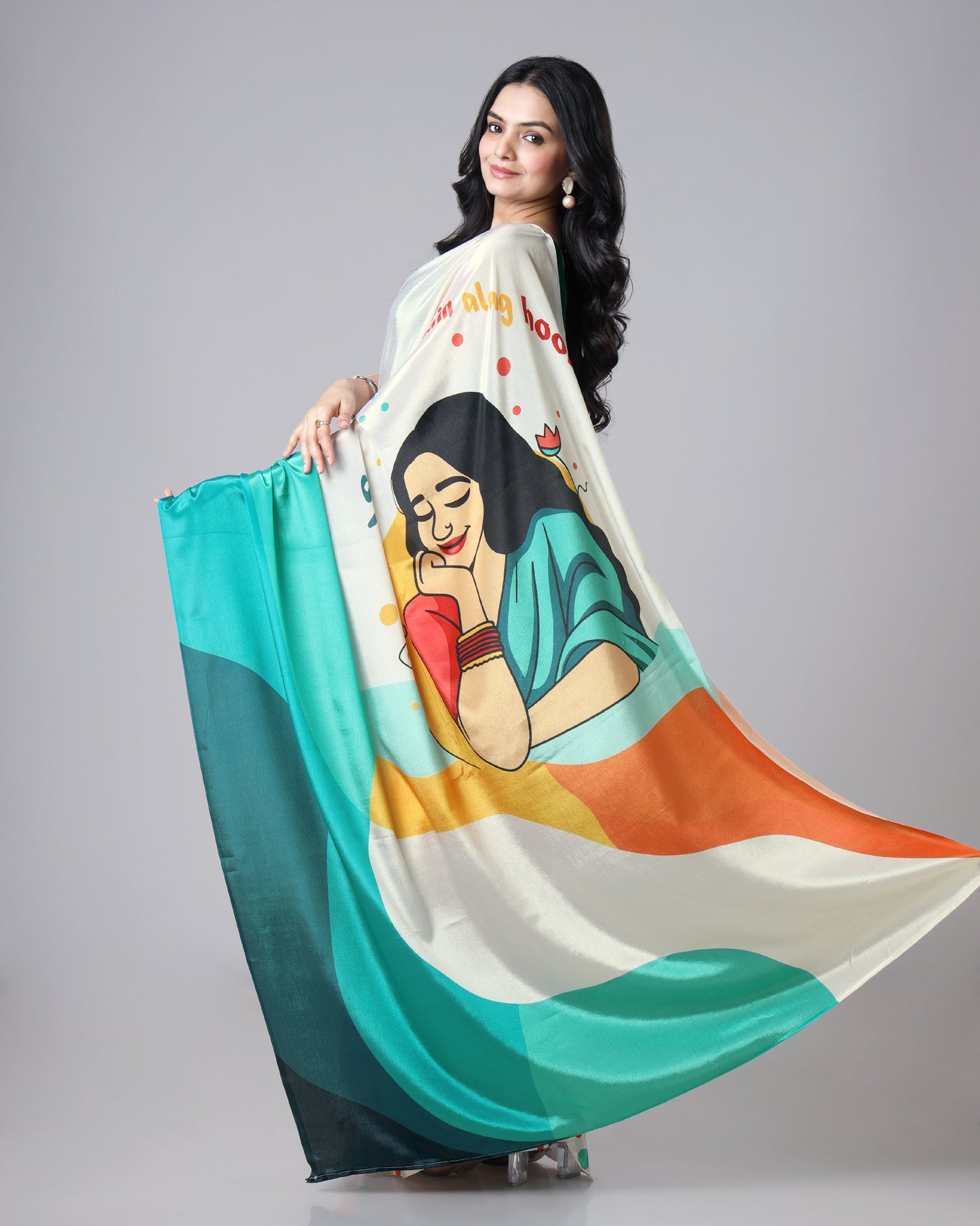 Trendy Illustrated Saree for Modern Ethnic Styling💫