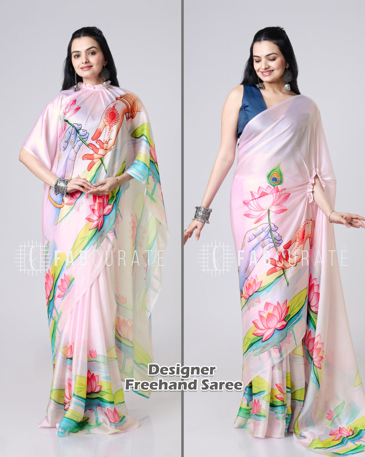 Divine Hands Freehand Art Saree