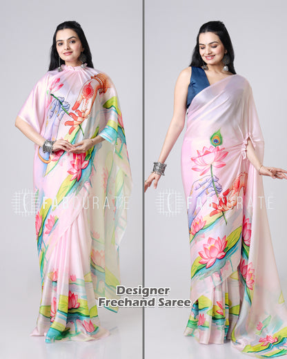 Divine Hands Freehand Art Saree