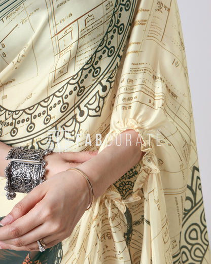 Vintage NariVerse Freehand Designer Saree