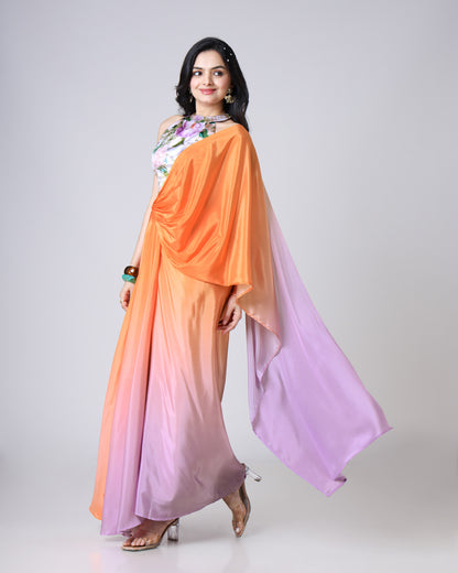 Instari 2.0 - Hyper Viral Ombre Pre-Draped Fusion Fit Skirt Saree For Mordel Divas