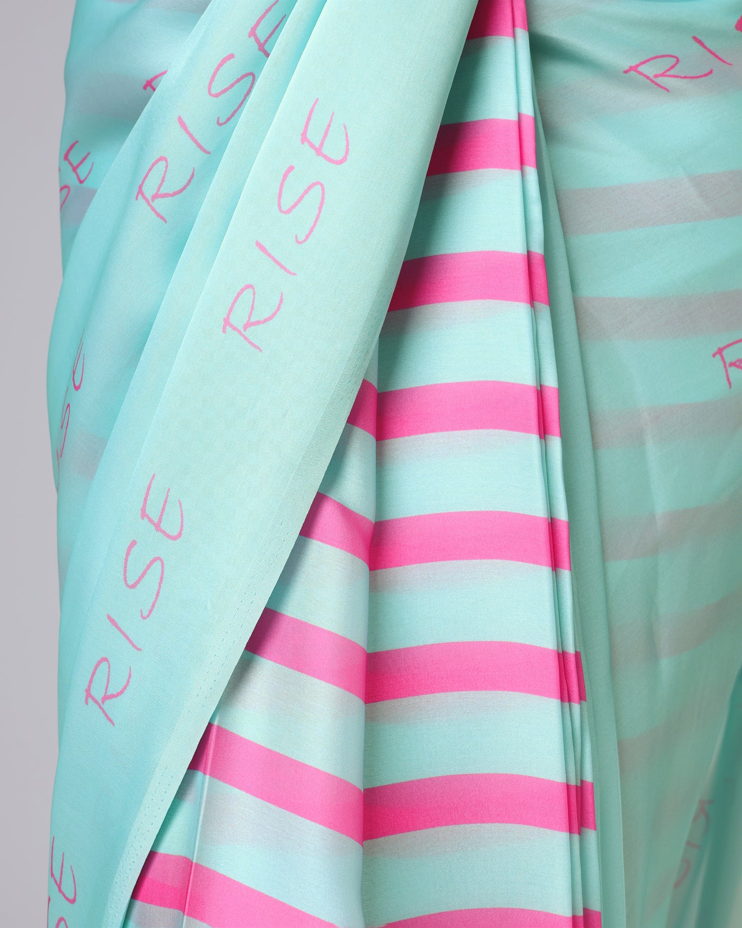 Aqua Leopard Saree - Soft bhi, Savage bhi