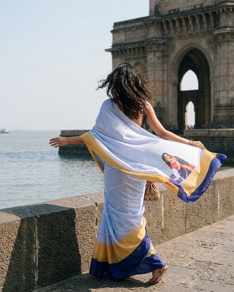 Lilac Muse Saree - Simple sa vibe, but full artistic feel