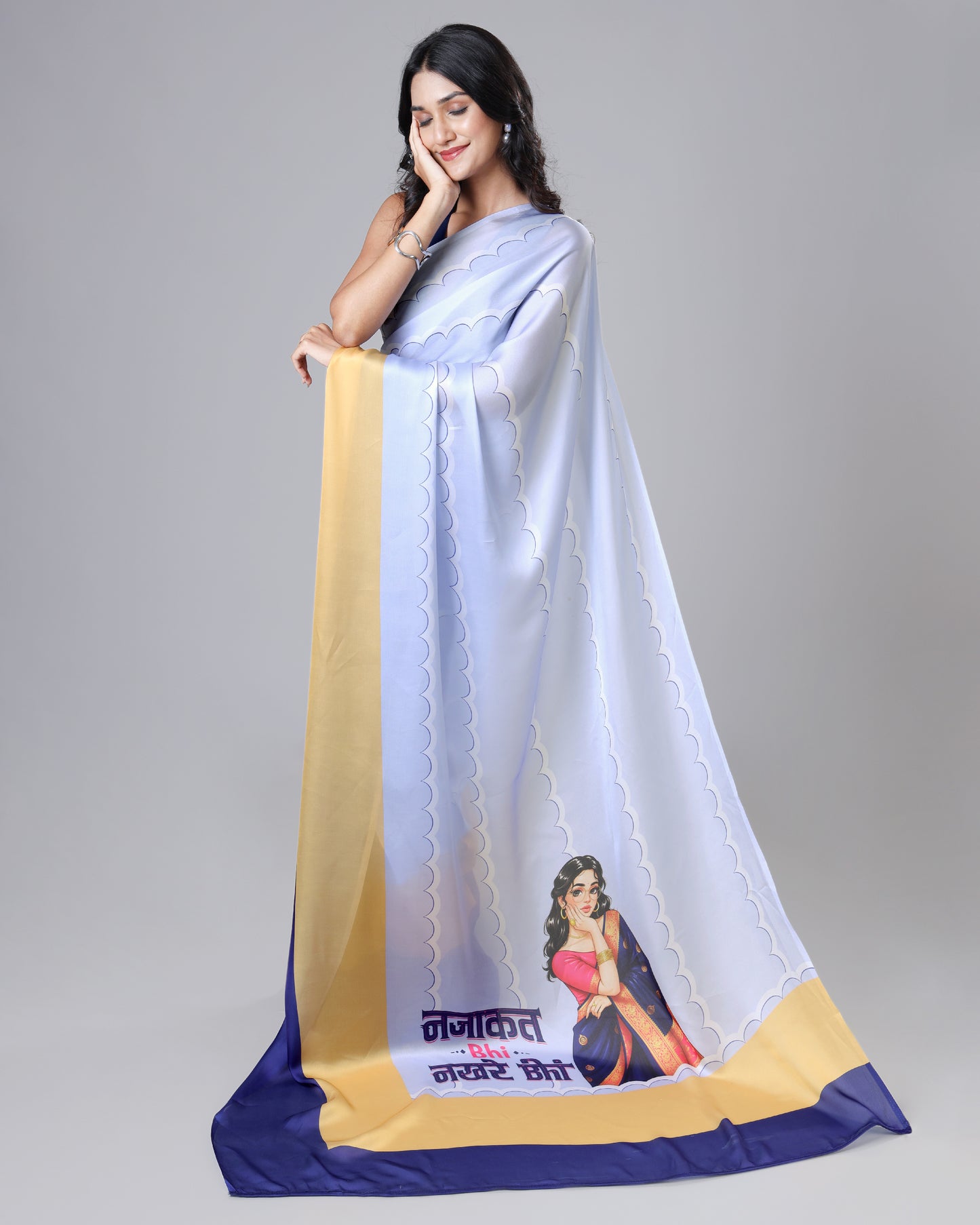 Lilac Muse Saree - Simple sa vibe, but full artistic feel