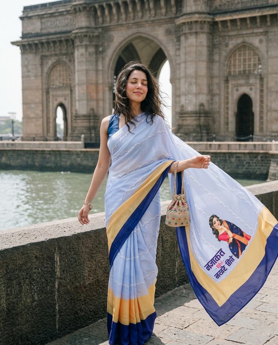 Lilac Muse Saree - Simple sa vibe, but full artistic feel