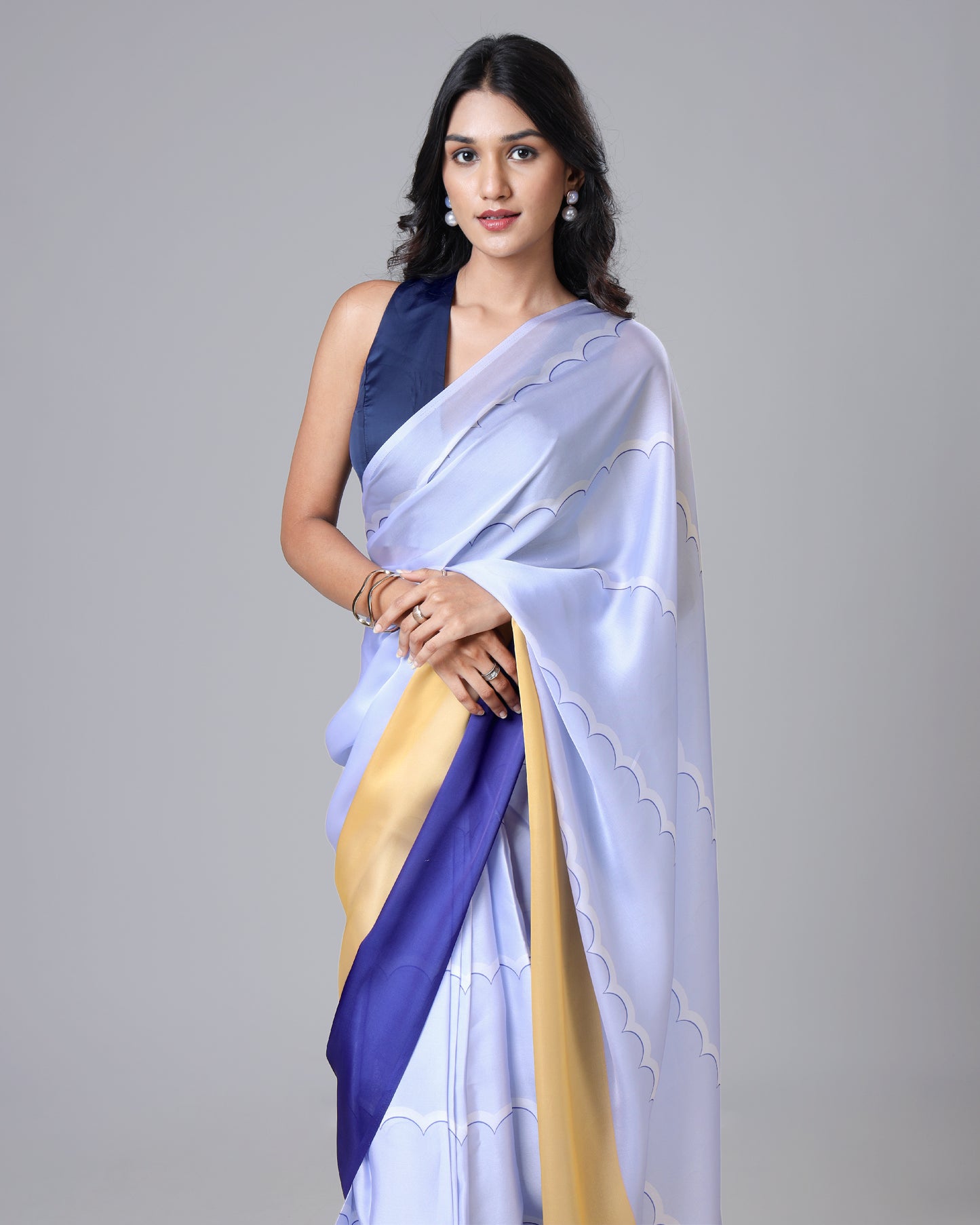 Lilac Muse Saree - Simple sa vibe, but full artistic feel