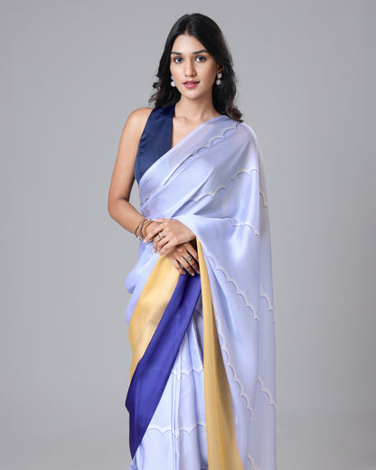 Lilac Muse Saree - Simple sa vibe, but full artistic feel