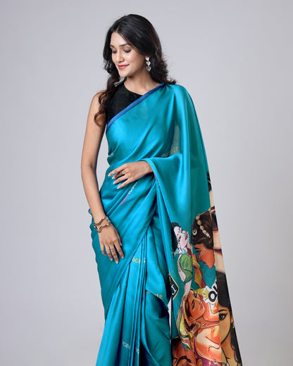 Teal Story Saree - Har drape mein ek bold kahaani