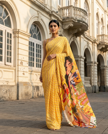 Sunshine Comic Saree - Fun, filmy aur thoda hatke