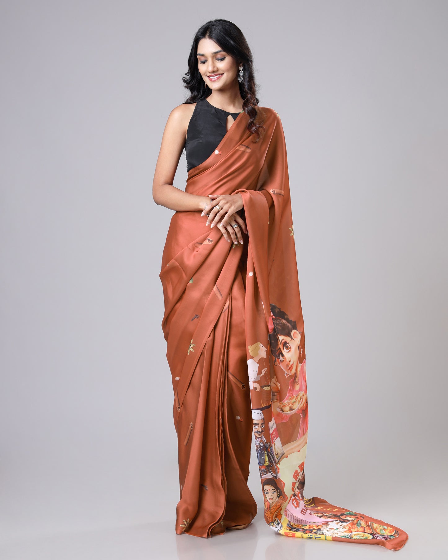 Viral Hit 🚀 Desi Doodle Saree – Art Meets Attitude