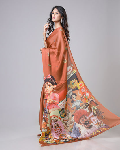 Viral Hit 🚀 Desi Doodle Saree – Art Meets Attitude