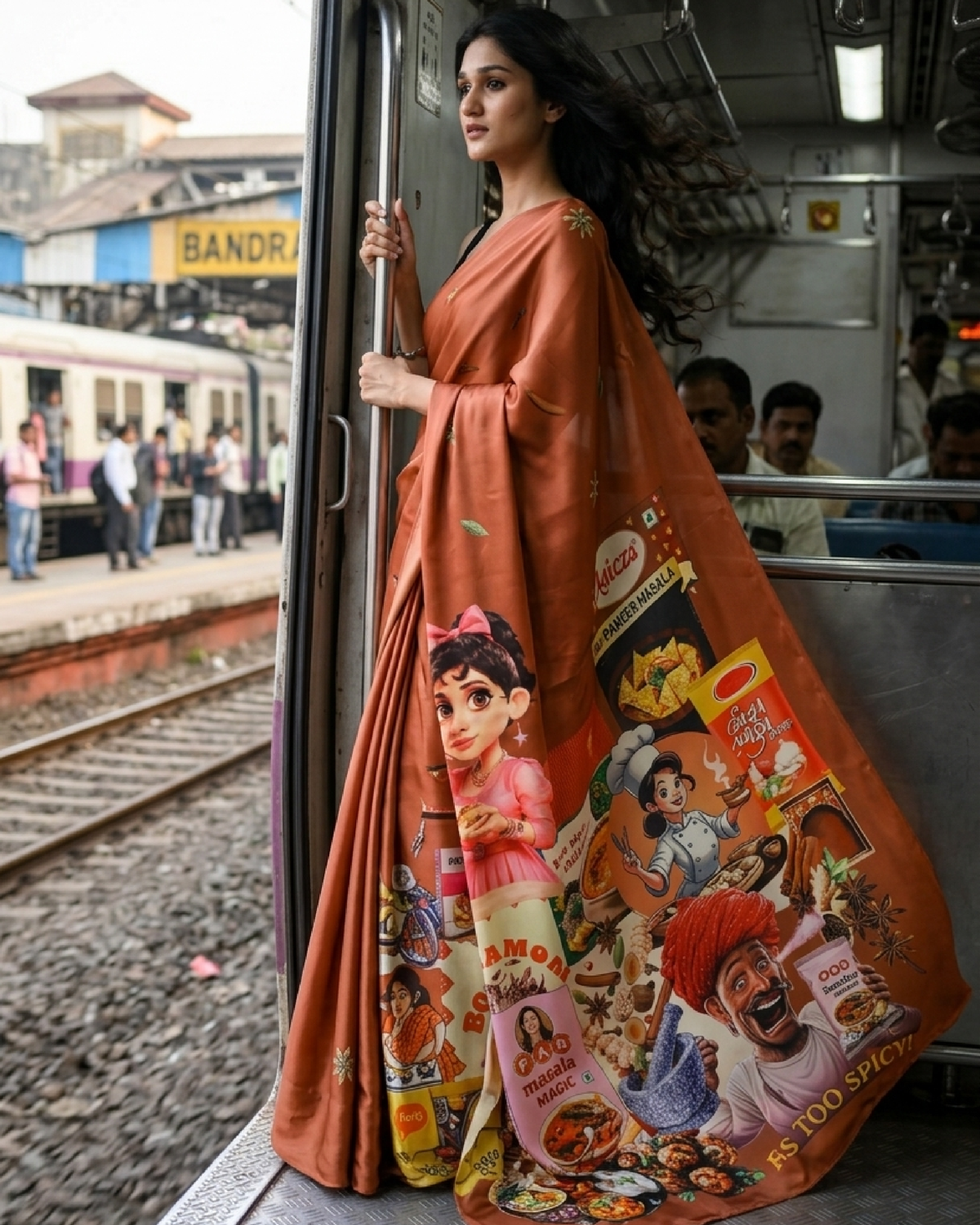 Viral Hit 🚀 Desi Doodle Saree – Art Meets Attitude