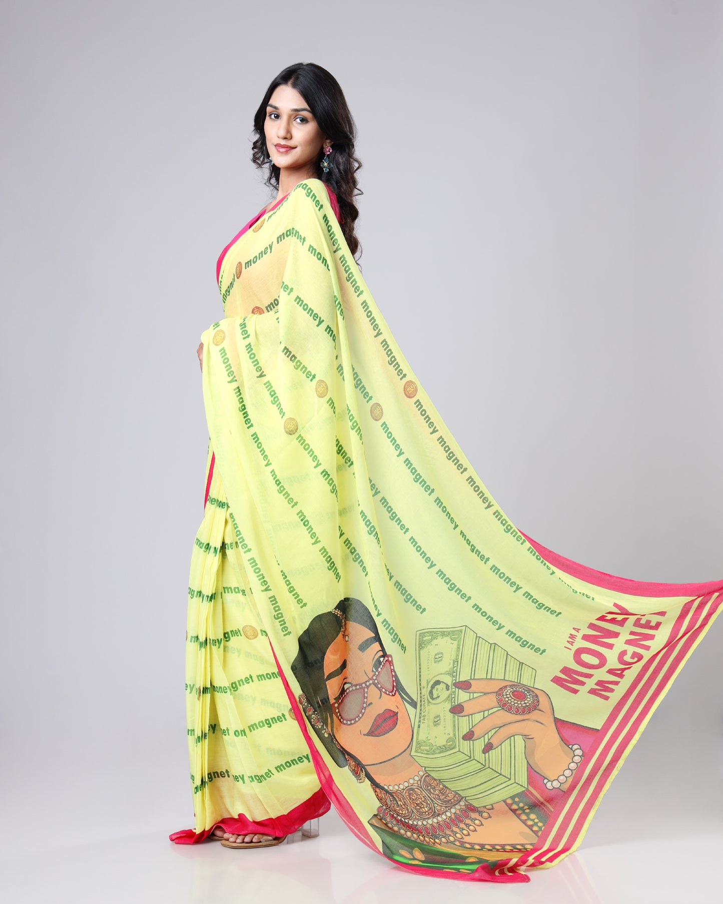 💸 नोटों वाली नारी Saree – Desi Swag Edition