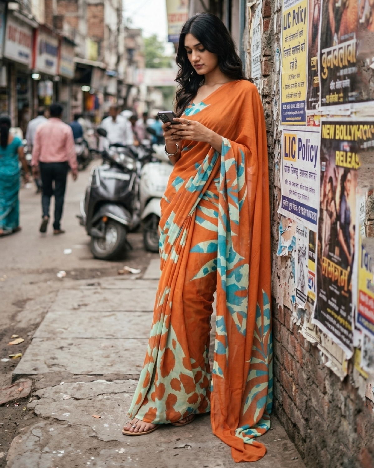 🧡 Summer Swag Saree – Cool Yet Fiery