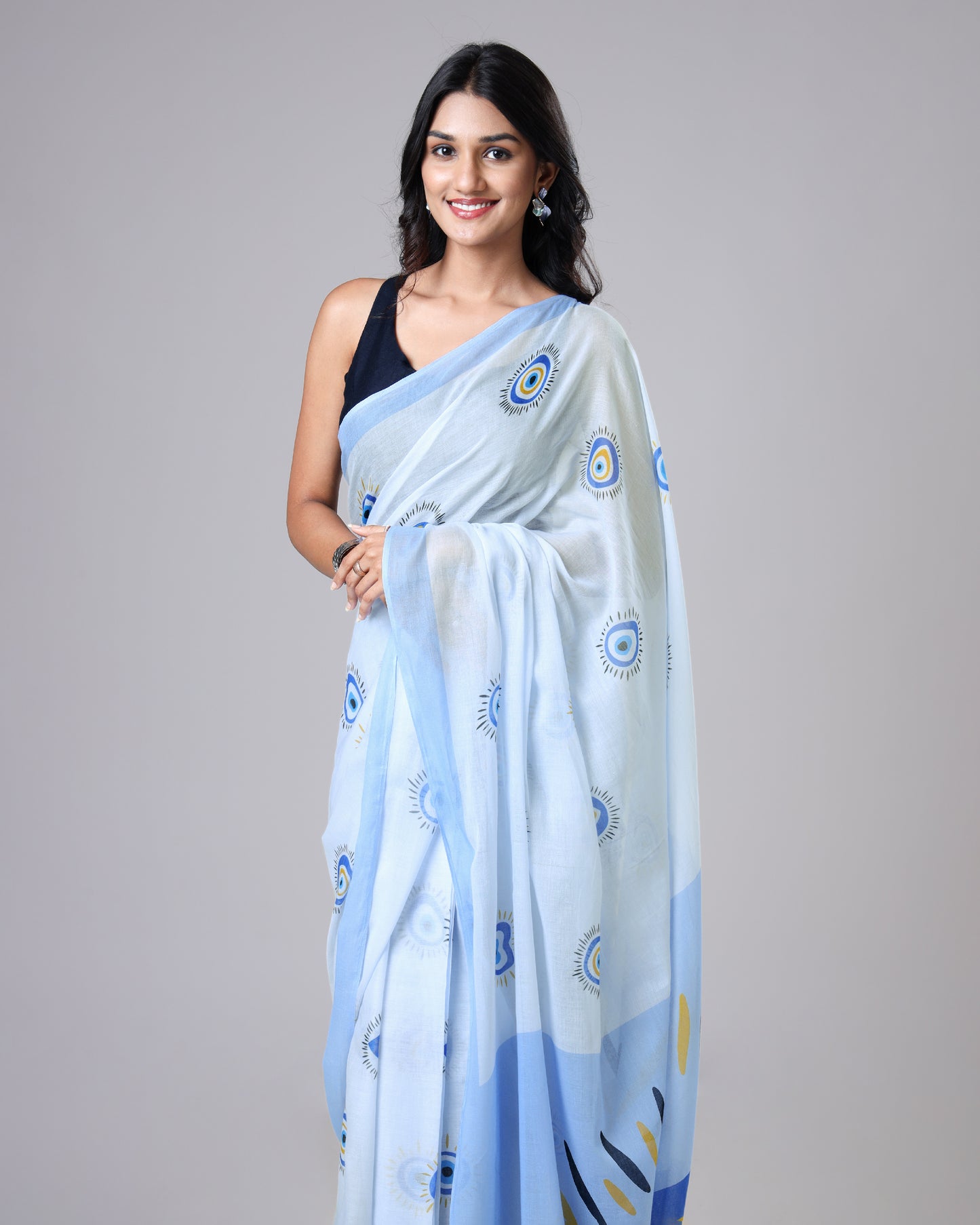 💫 Good Vibes Only Saree – Anti-Nazar Drip