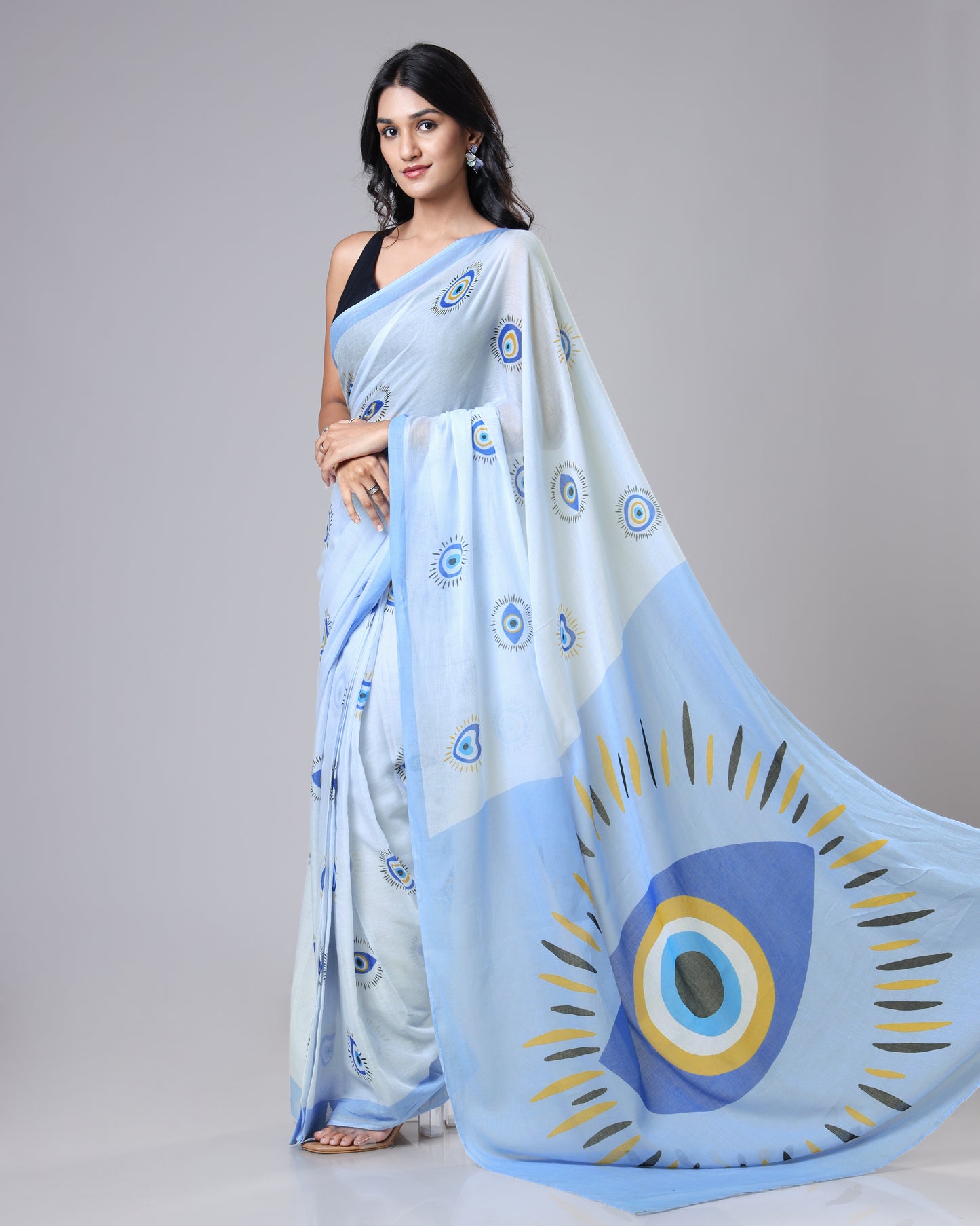 💫 Good Vibes Only Saree – Anti-Nazar Drip