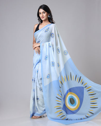 💫 Good Vibes Only Saree – Anti-Nazar Drip