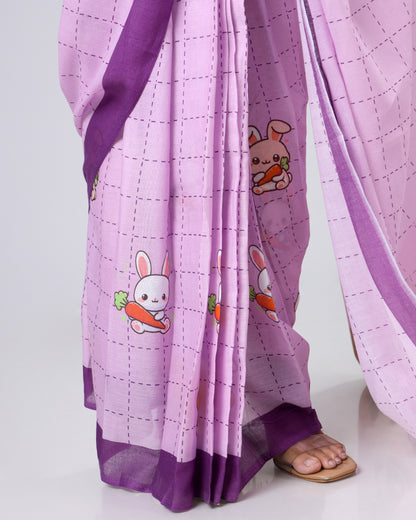🐰 Thodi Cute Thodi Cool Saree – Gen Z Style