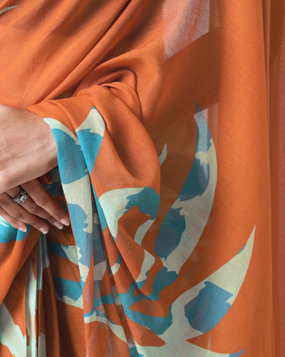 🧡 Summer Swag Saree – Cool Yet Fiery