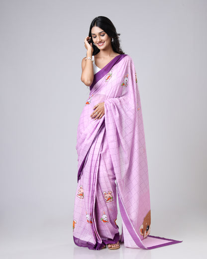 🐰 Thodi Cute Thodi Cool Saree – Gen Z Style