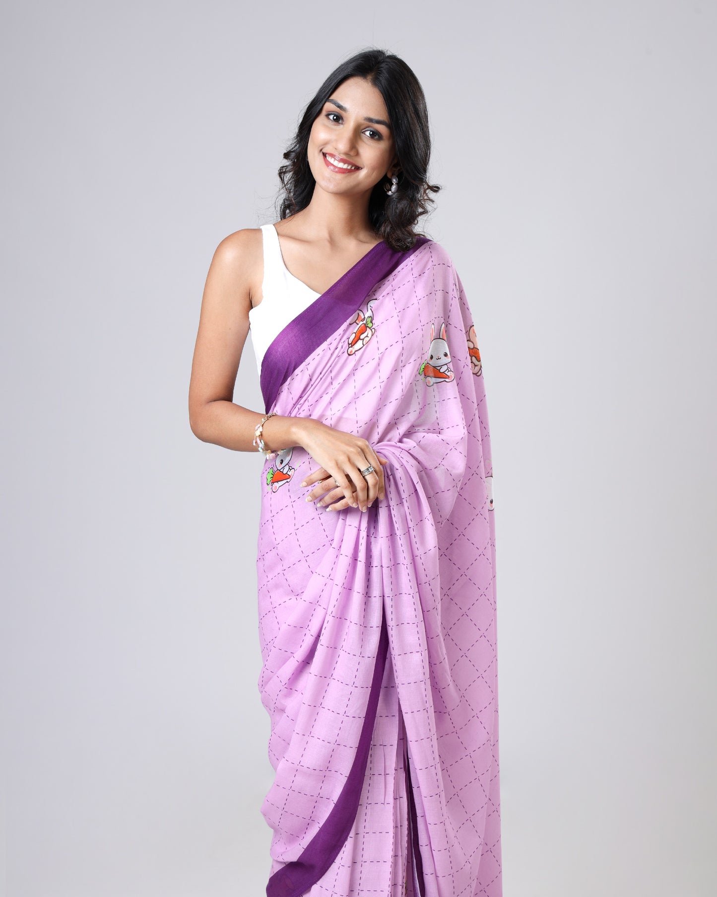 🐰 Thodi Cute Thodi Cool Saree – Gen Z Style