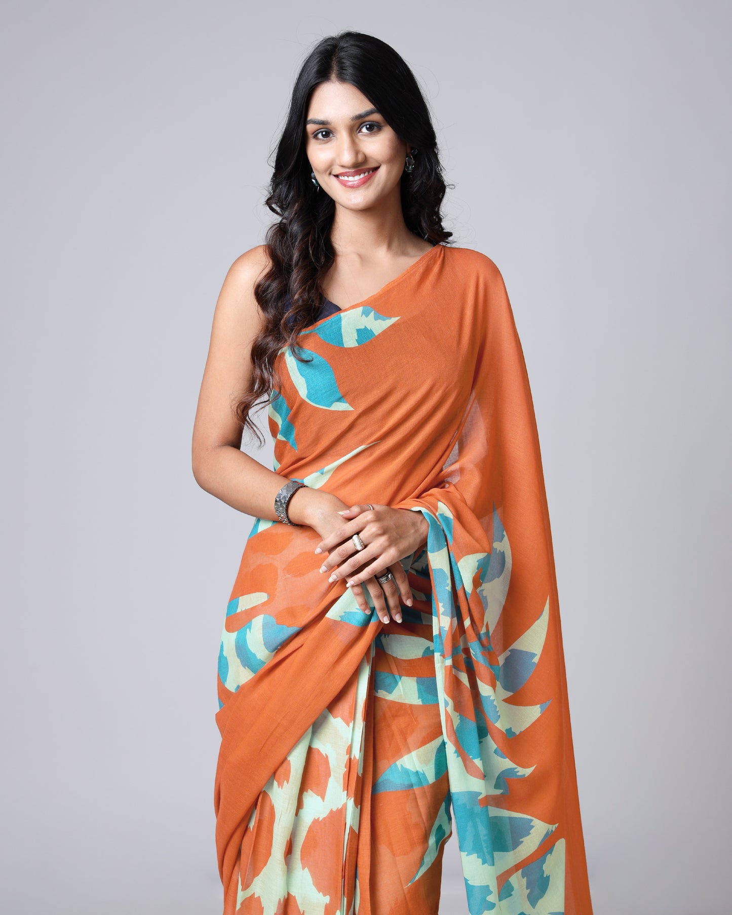 🧡 Summer Swag Saree – Cool Yet Fiery