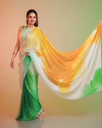 Nation First Saree - Styled in Freedom Colors