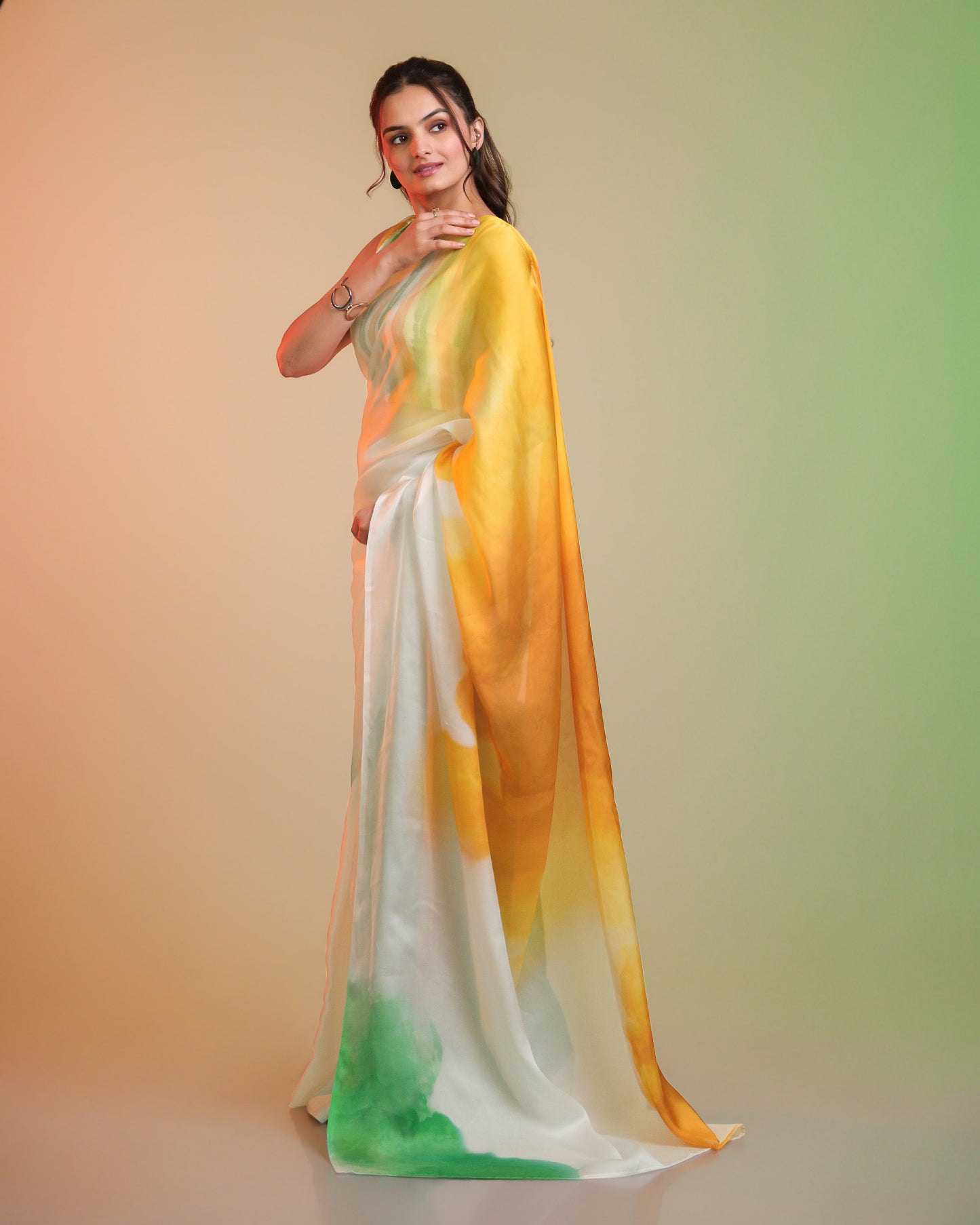 Nation First Saree - Styled in Freedom Colors
