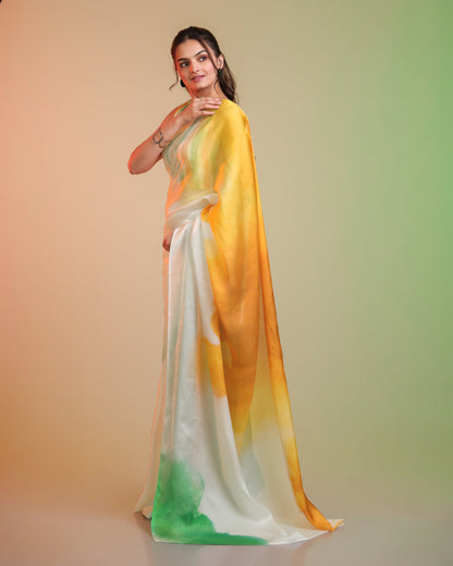 Nation First Saree - Styled in Freedom Colors