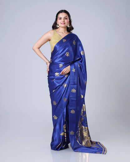 Temple Art Gold Foil Edition Premium Saree ??