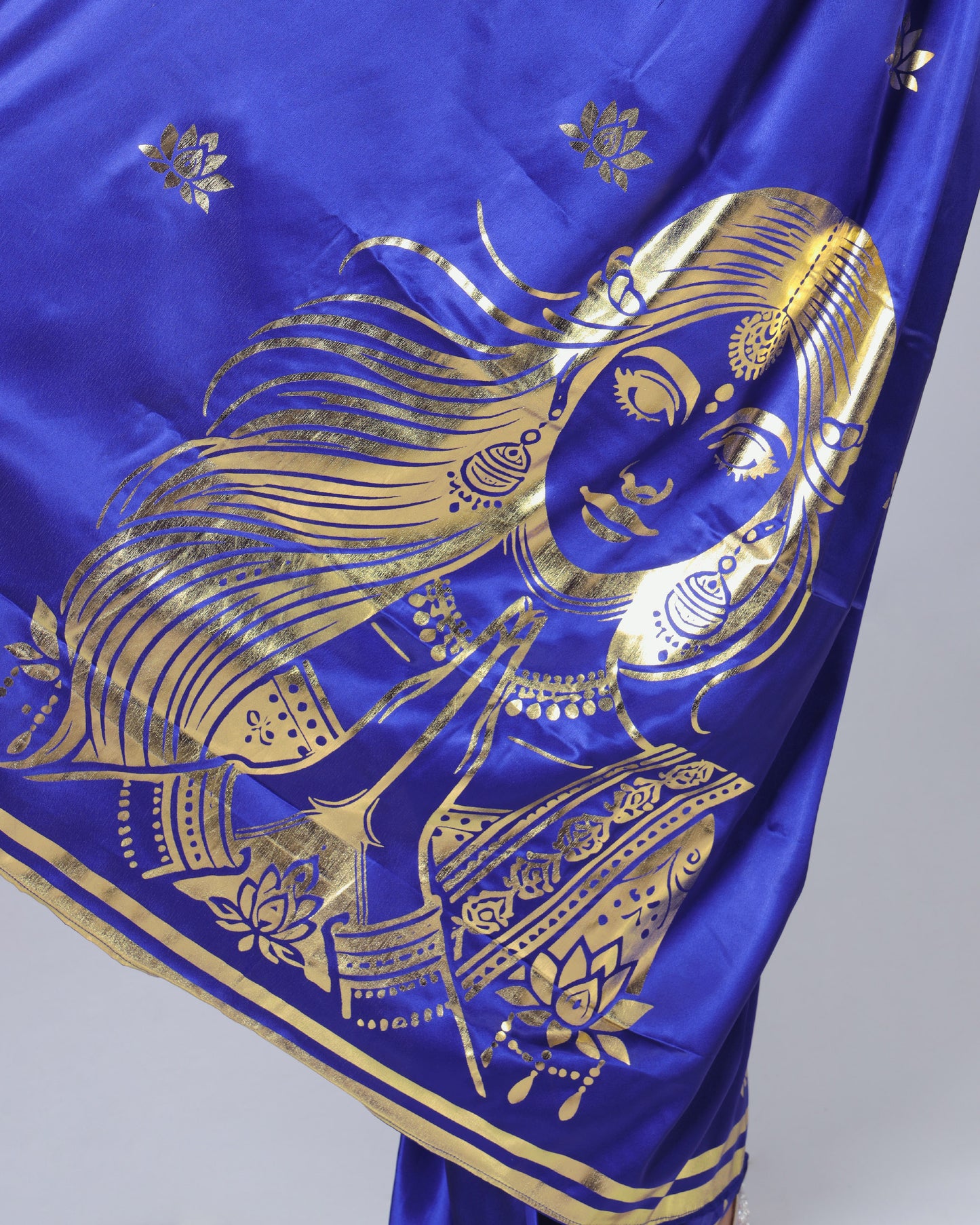 Temple Art Gold Foil Edition Premium Saree ??