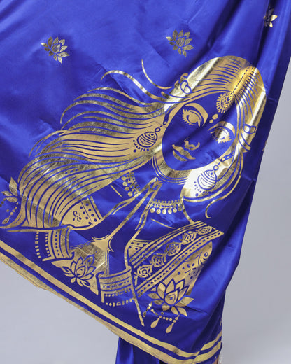 Temple Art Gold Foil Edition Premium Saree ??