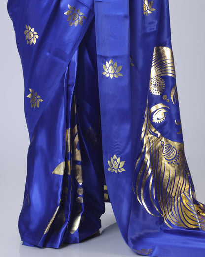 Temple Art Gold Foil Edition Premium Saree ??