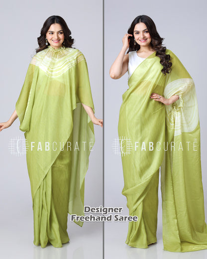 ⭐ Top Rated Free Hand Saree – Luxury Infinite Edition